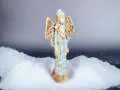 Anioł Abdiel - błękitny -  35 x 15 cm figurka dekoracyjna gipsowa