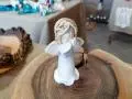 Aniołek Adam - stojący biały -  13 cm figurka dekoracyjna gipsowa
