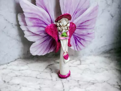 Anioł Coco Art Leaf  -  30 x 14 cm figurka dekoracyjna gipsowa