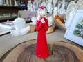 Aniołek Eva - czerwony -  15 cm figurka dekoracyjna gipsowa
