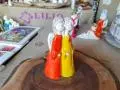 Anioły Apple & Ella - pomarańcz żółty -  18 x 10 cm figurka dekoracyjna gipsowa