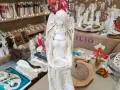 Anioł Genesis - stojący biały -  57 x 22 cm figurka dekoracyjna gipsowa