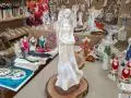 Anioł Genesis - stojący biały -  57 x 22 cm figurka dekoracyjna gipsowa