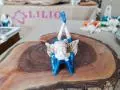 Aniołek Dixie - turkus -  15 cm figurka dekoracyjna gipsowa