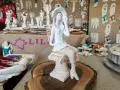 Aniołek Megan - biały -  20 x 9 cm figurka dekoracyjna gipsowa