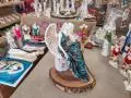 Anioł od Św. Rity - brąz turkus -  47 x 25 cm figurka dekoracyjna gipsowa