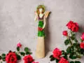 Anioł Chloe - zielony -  50 x 15 cm figurka dekoracyjna gipsowa