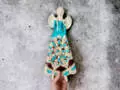 Anioł Heather - turkus -  35 x 15 cm figurka dekoracyjna gipsowa