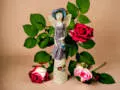 Anioł Olivia - szary -  32 x 15 cm figurka dekoracyjna gipsowa