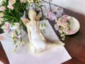 Aniołek Matilda - biała -  15 cm figurka dekoracyjna gipsowa