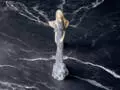 Anioł Margaret - szary -  32 cm figurka dekoracyjna gipsowa