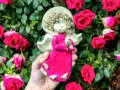 Liolinek Marzyciel - różowy -  16 x 10 cm figurka dekoracyjna gipsowa