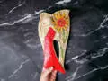 Anioł Xenylla - czerwony -  figurka dekoracyjna gipsowa