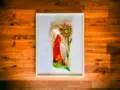 Anioł Xenylla Art Leaf- pomarańcz -  figurka dekoracyjna gipsowa
