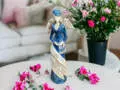 Anioł Charlotte - szary -  32 x 15 cm figurka dekoracyjna gipsowa