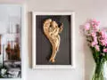 Anioł Hera + ramka  -  13 x 18 cm figurka dekoracyjna gipsowa