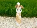 Anioł Charlotte - biały -  32 x 15 cm figurka dekoracyjna gipsowa