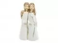Anioł Apple & Ella - biały - seledyn -  18 x 10 cm figurka dekoracyjna gipsowa