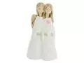 Anioł Apple & Ella - biały -  18 x 10 cm figurka dekoracyjna gipsowa