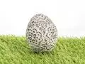 Jajko wielkanocne małe - beżowe -  8 x 7 cm ozdoba wielkanocna