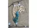 Anioł Andrea - turkus lewy -  19 x 11 cm figurka dekoracyjna gipsowa