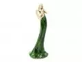 Anioł Elise - zielony -  35 x 15 cm figurka dekoracyjna gipsowa
