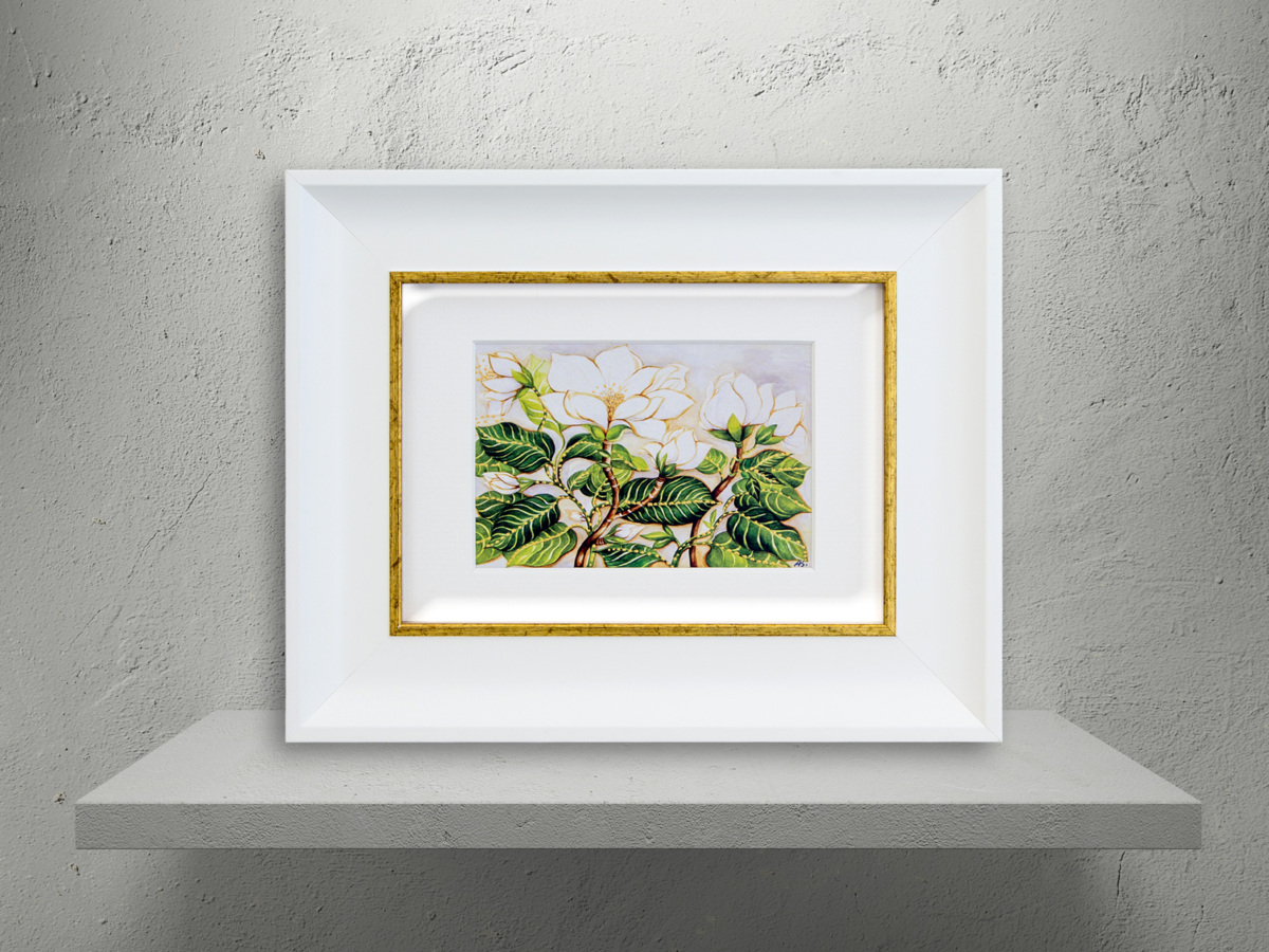 Serenity - Gold - 13 x 18 cm grafika ręcznie złocona z ramką
