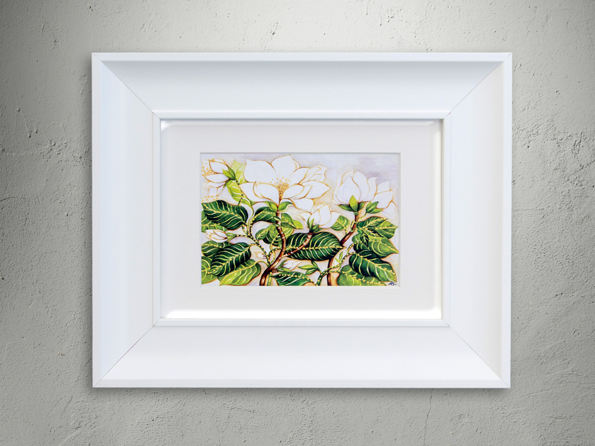Serenity - Smooth - 24 x 30 cm grafika ręcznie złocona z ramką