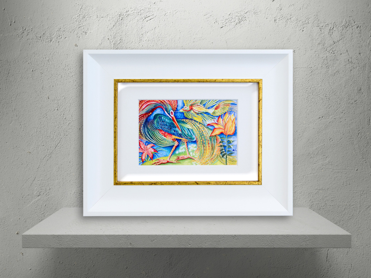 You Can Fly - Gold - 13 x 18 cm grafika ręcznie złocona z ramką