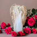 Zakochane Anioły - wiszące biało beżowe