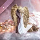 Zakochane Anioły - wiszące biało liliowe