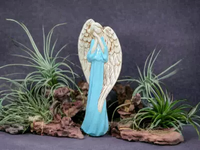 Anioł Gabriel - Niebiański -  40 x 18 cm figurka dekoracyjna gipsowa