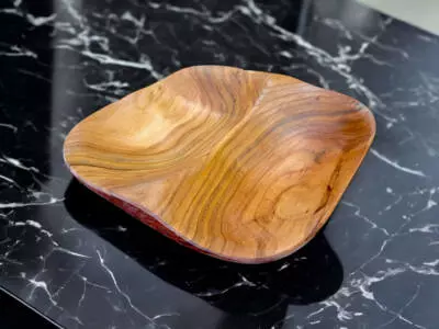 Misa drewniana unikat dąb -  25 x 25 cm ozdoba z drewna ręcznie robiona