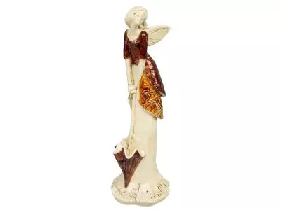 Anioł Annabel - brązowy -  35 x 15 cm figurka dekoracyjna gipsowa