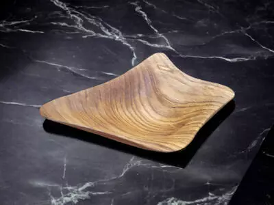 Misa drewniana unikat dąb -  21 x 19 cm ozdoba z drewna ręcznie robiona