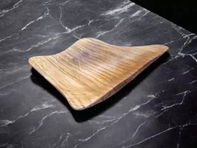 Misa drewniana unikat dąb -  21 x 19 cm ozdoba z drewna ręcznie robiona