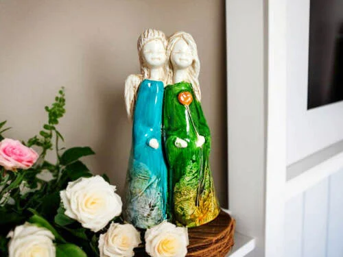 Anioły Apple & Ella Art  -  18 x 10 cm figurka dekoracyjna gipsowa