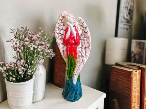 Anioł Gabriel Art - Wiara, Nadzieja, Miłość -  40 x 18 cm figurka dekoracyjna gipsowa