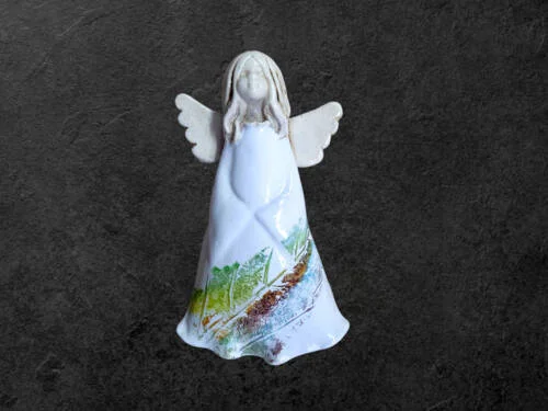 Anioł Monica Art  -  18 x 10 cm figurka dekoracyjna gipsowa