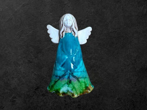 Anioł Monica Art Leaf -  18 x 10 cm figurka dekoracyjna gipsowa