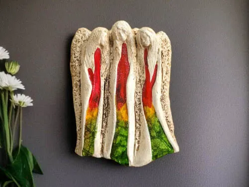 Anioły Wiara Nadzieja Miłość - Art Leaf -  28 x 20 cm figurka dekoracyjna gipsowa