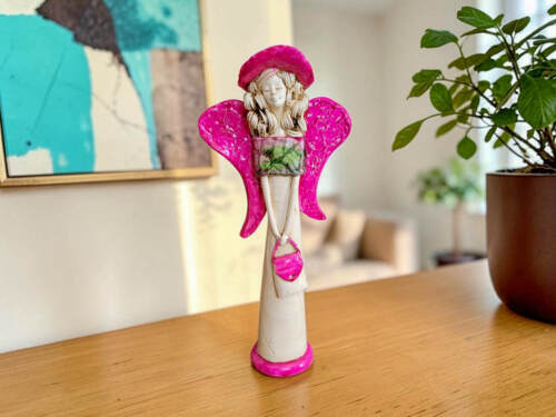 Anioł Coco Art -  30 x 14 cm figurka dekoracyjna gipsowa
