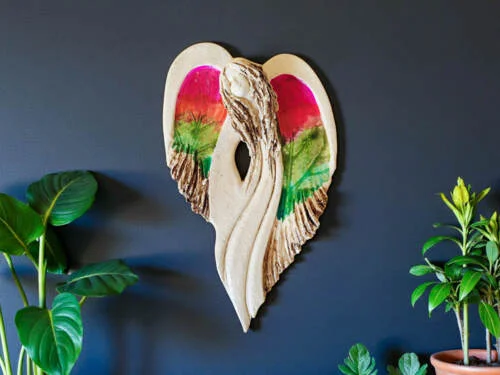 Anioł Cynthia Art Leaf -  30 x 17 cm figurka dekoracyjna gipsowa