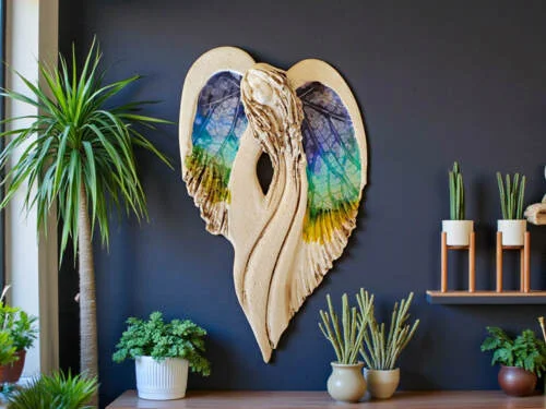 Anioł Cynthia Art  -  30 x 17 cm figurka dekoracyjna gipsowa