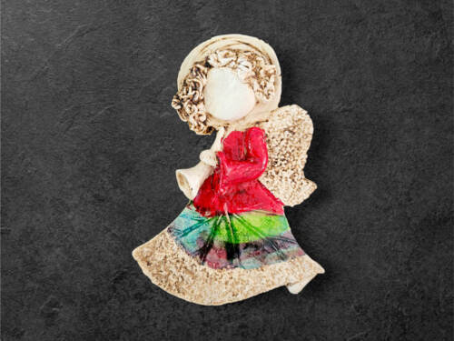 Liolinka z trąbką - Art Leaf -  15 x 10 cm figurka dekoracyjna gipsowa