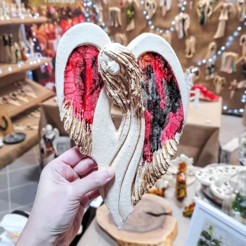 Anioł Cynthia Art 99 -  30 x 17 cm figurka dekoracyjna gipsowa