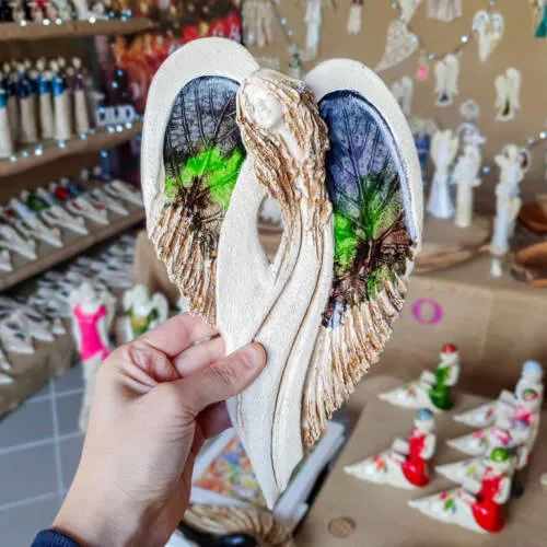 Anioł Cynthia Art  -  30 x 17 cm figurka dekoracyjna gipsowa