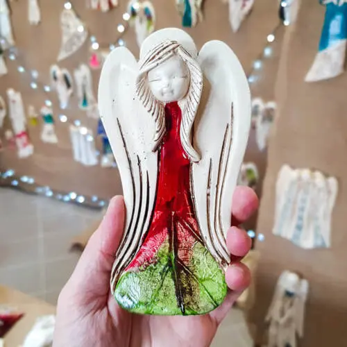 Liolinka Lilionka Art Leaf  -  14 x 9 cm figurka dekoracyjna gipsowa
