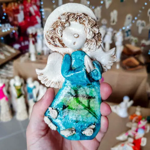 Liolinek Marzyciel Art Leaf -  10 x 7 cm figurka dekoracyjna gipsowa
