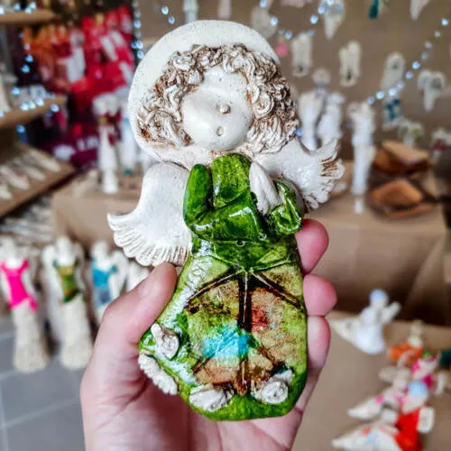 Liolinek Marzyciel Art Leaf -  10 x 7 cm figurka dekoracyjna gipsowa